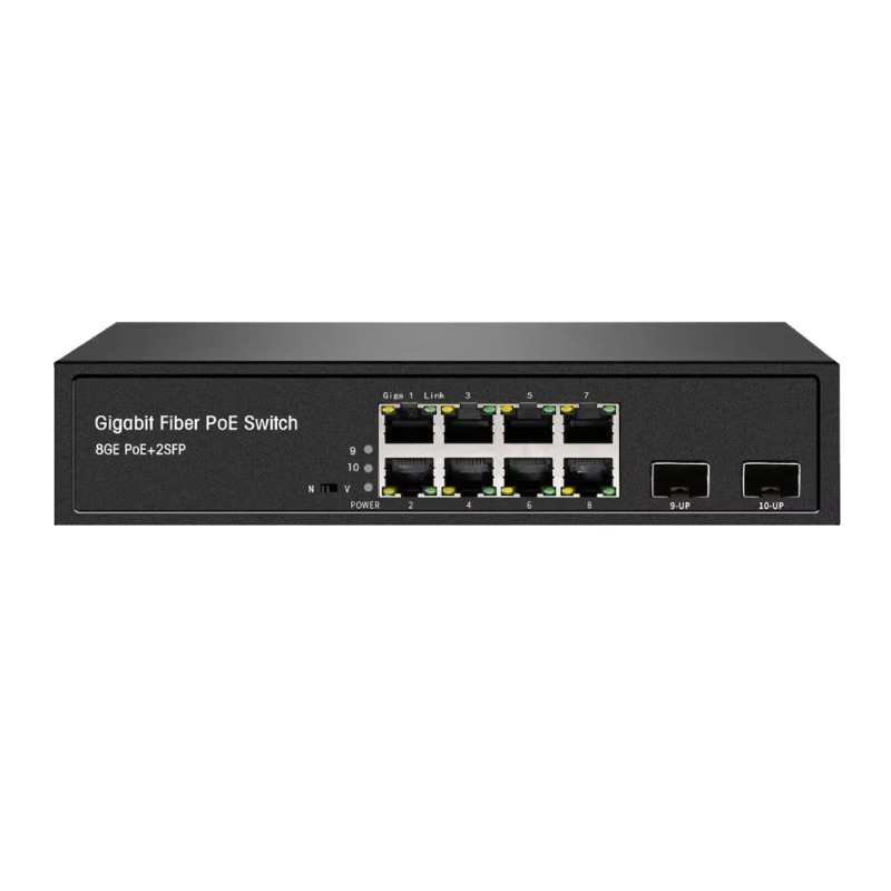 Managed Gigabit Poe Switch 8 Port 802.3At - สวิตช์อีเธอร์เน็ต PoE+ กำลังไฟ 120W รองรับการจัดการผ่านเว็บ QoS
