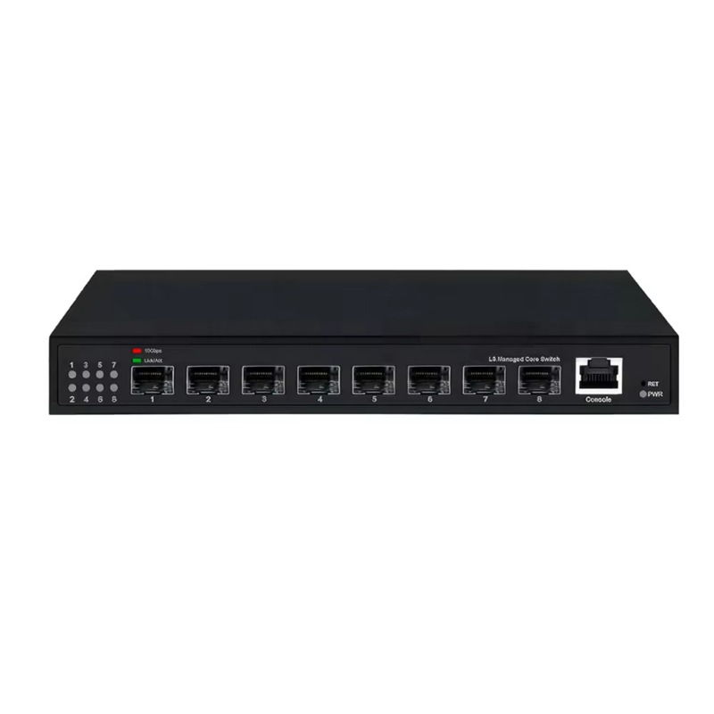 Sfp+ 10G Managed Switch 8 Port - สวิตช์เครือข่ายแบบมีการจัดการระดับ L3 แบนด์วิดท์ 160Gbps 8 พอร์ต